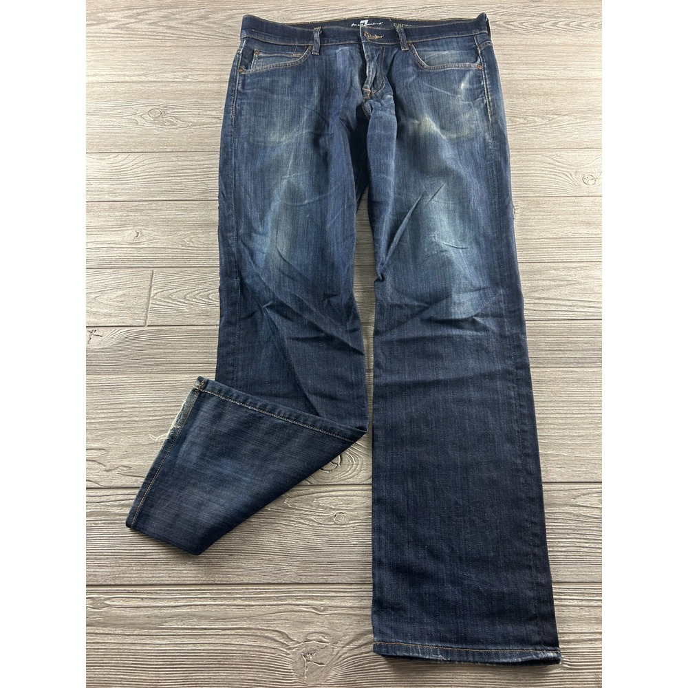 7 For All Mankind Carsen Jeans Dark Wash Relaxed Straight Leg Stretch 34 Mens